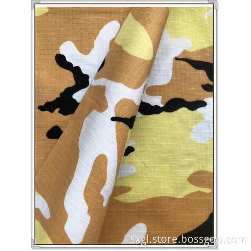 Cotton Spandex Ripstop Print Fabric